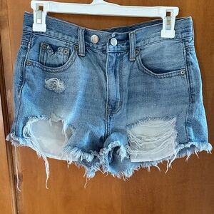 American Eagle Outfitters Vintage High Rise Festival Distressed Jean Shorts 4